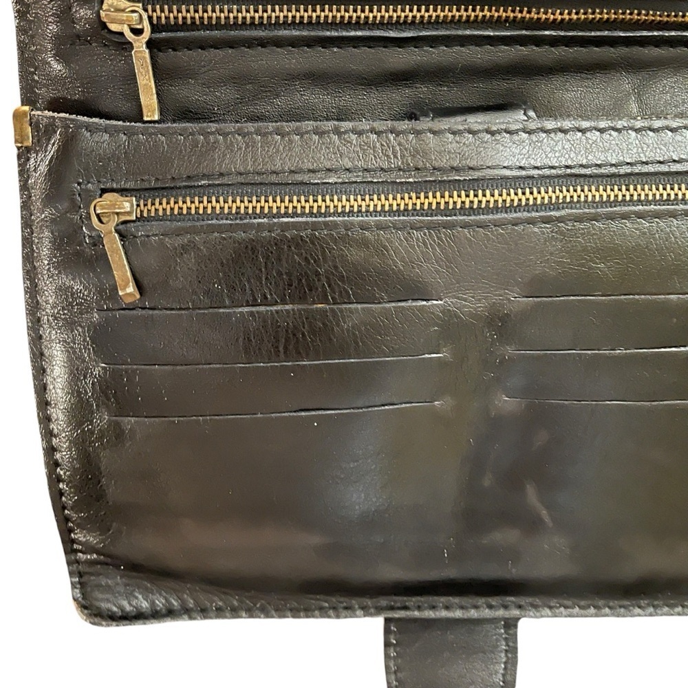 CaGi Vintage Black Leather Men's Bag Wrist Clutch Man Bag Gentleman's Bag - Picture 15 of 16
